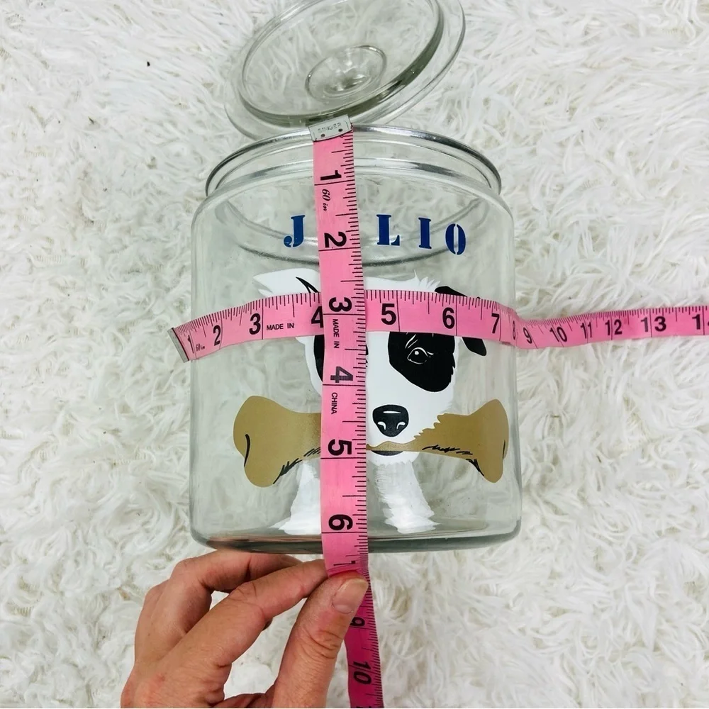 UNBRANDED glass dog Julio treats jar for dogs